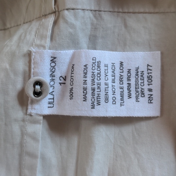 Ulla Johnson Imani Gathered Washed Cotton-Poplin Midi Dress In Dove Size 12 - Picture 9 of 9